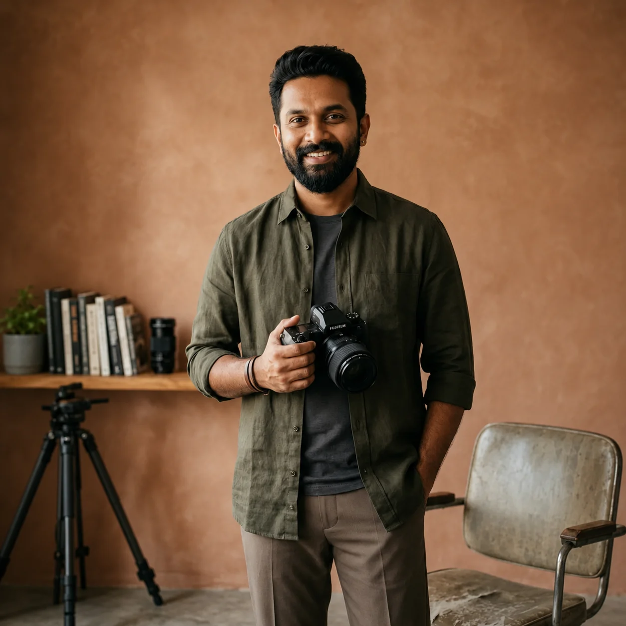 Portrait of Dharun Kumar S holding camera
