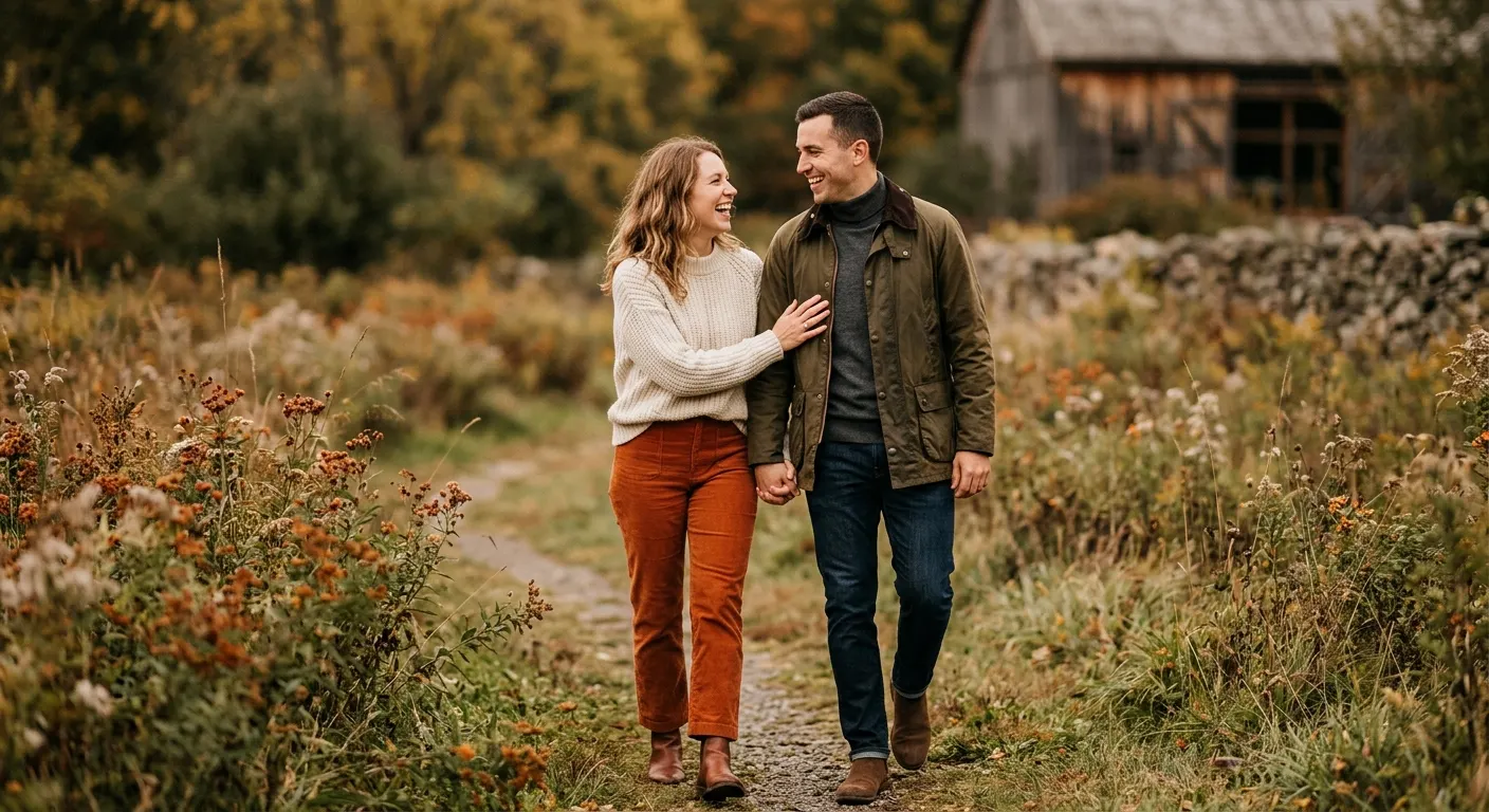 Editorial style couple portrait